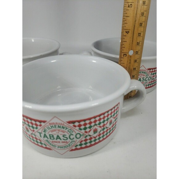 Tabasco Logo Chili Soup Stoneware Bowls Set of 3 with Handles Southwest Graphics - Picture 13 of 15